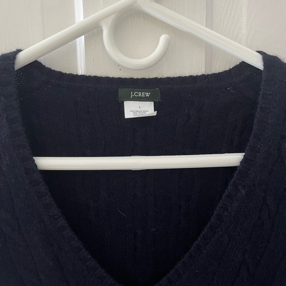 J. Crew Navy V-Neck Sweater - Picture 2 of 3